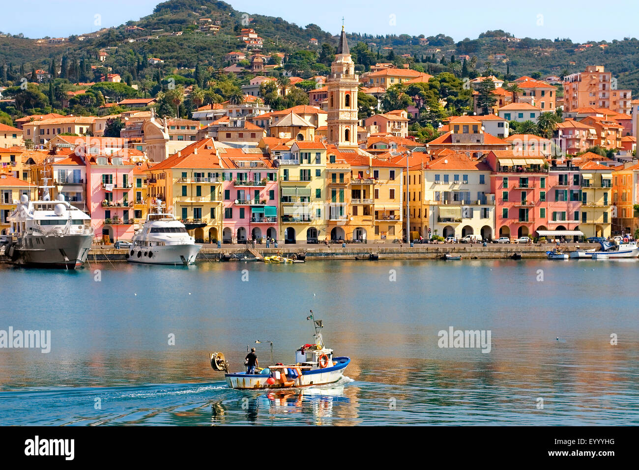 Oneglia village dans le Parc National des Cinque Terre en Ligurie, Italie, Ligurie, Parc National des Cinque Terre, Oneglia Banque D'Images