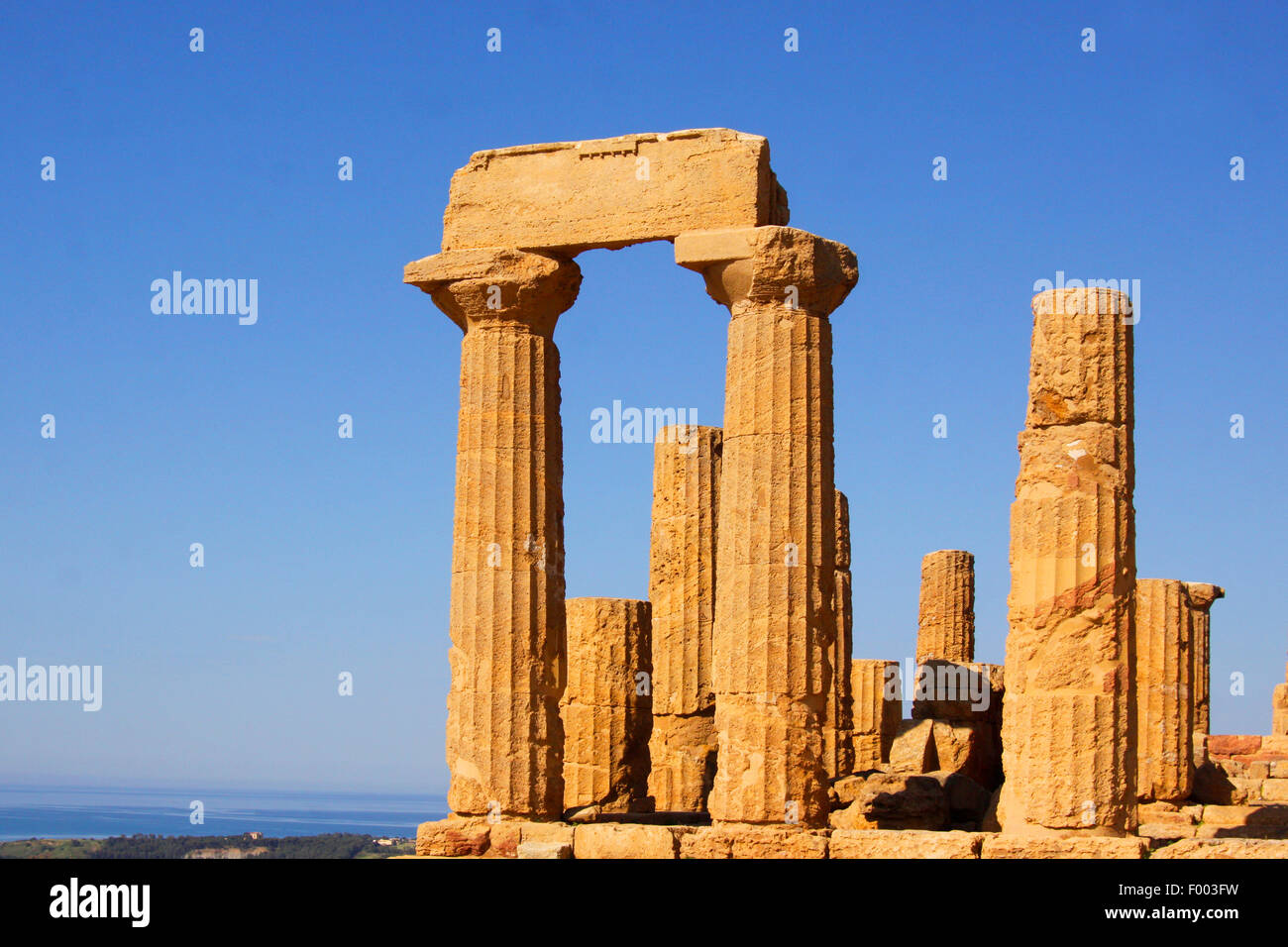 Temple d'Héra, Zone archéologique d'Agrigente, Italie, Sicilia, 10137 Turin Banque D'Images