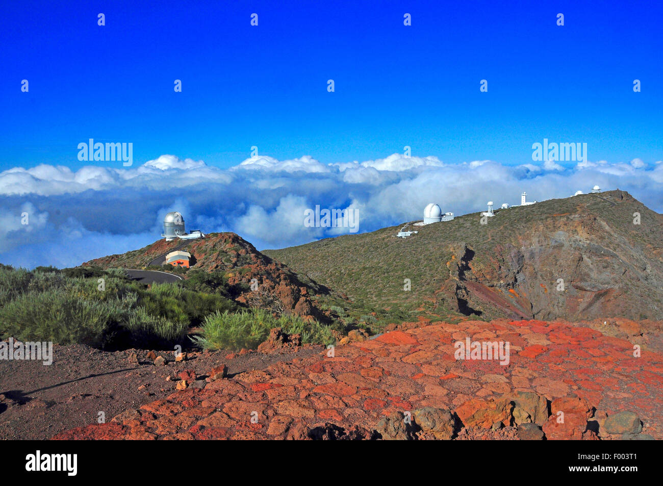 L'Observatoire de Roque de los Muchachos, aux îles Canaries, La Palma, Parque Nacional de la Caldera de Taburiente Banque D'Images