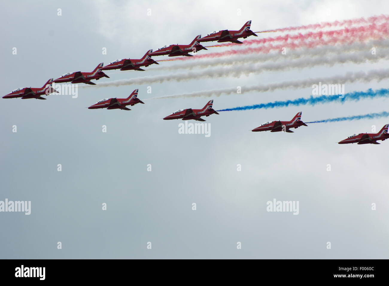 Les flèches rouges affichez Team britannique de Silverstone GP F1 Juillet 2016 Banque D'Images