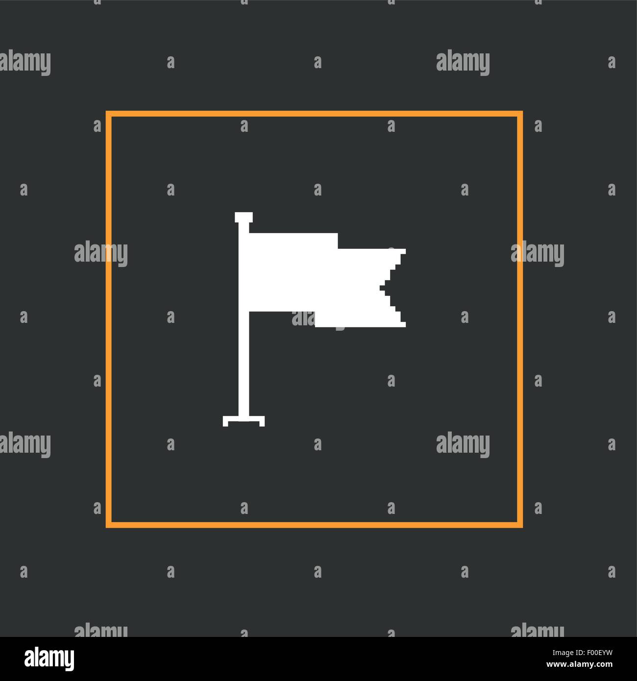 Élégant simple icône pixel flag. Conception vectorielle Illustration de Vecteur