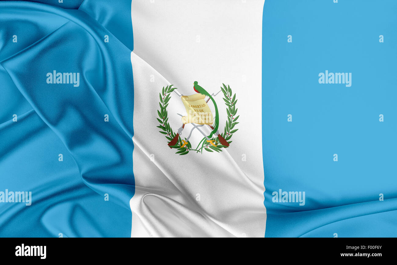 Drapeau du Guatemala. Banque D'Images