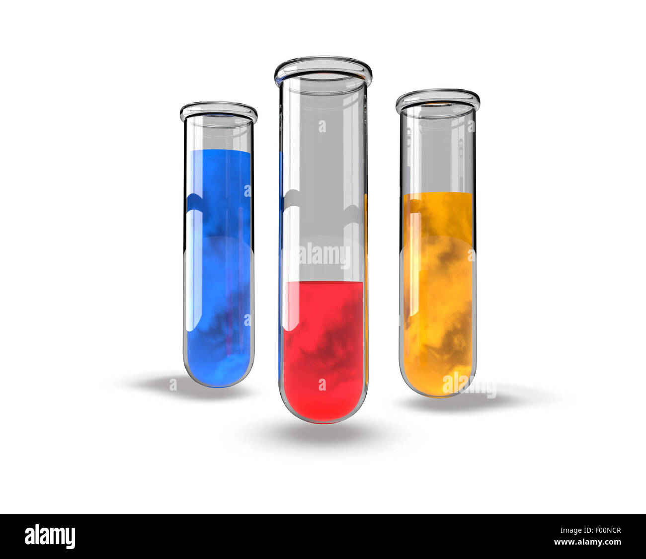 Tube à essai 3d laboratoire d'analyse chimique Banque D'Images