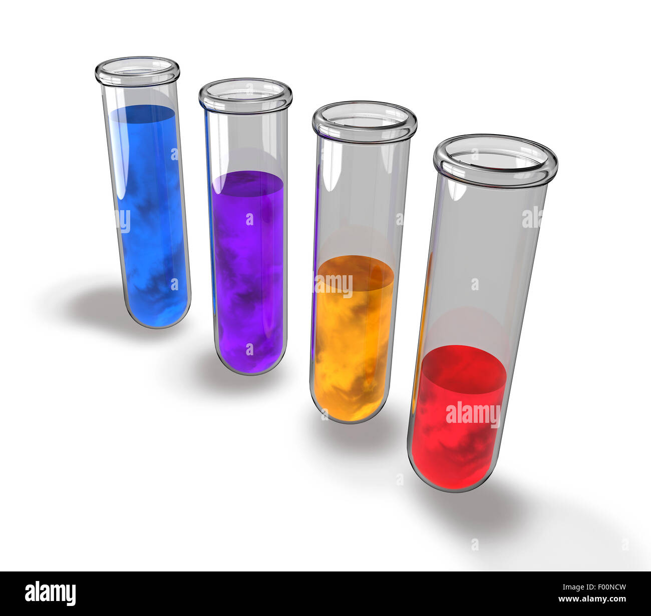 Tube à essai 3d laboratoire d'analyse chimique Banque D'Images