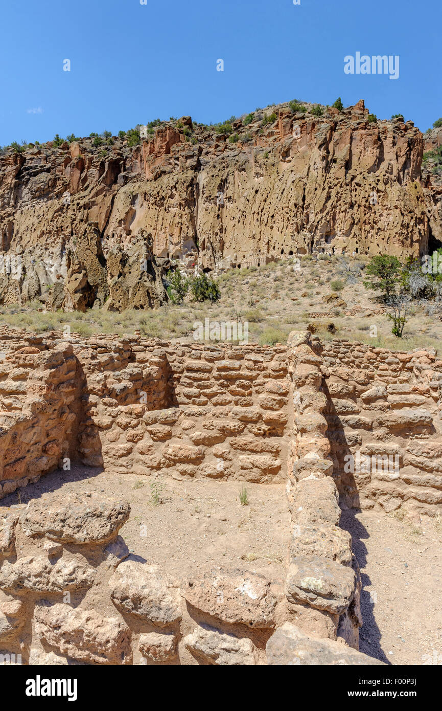 Bandelier National Monument. Los Alamos, Nouveau Mexique. USA Banque D'Images