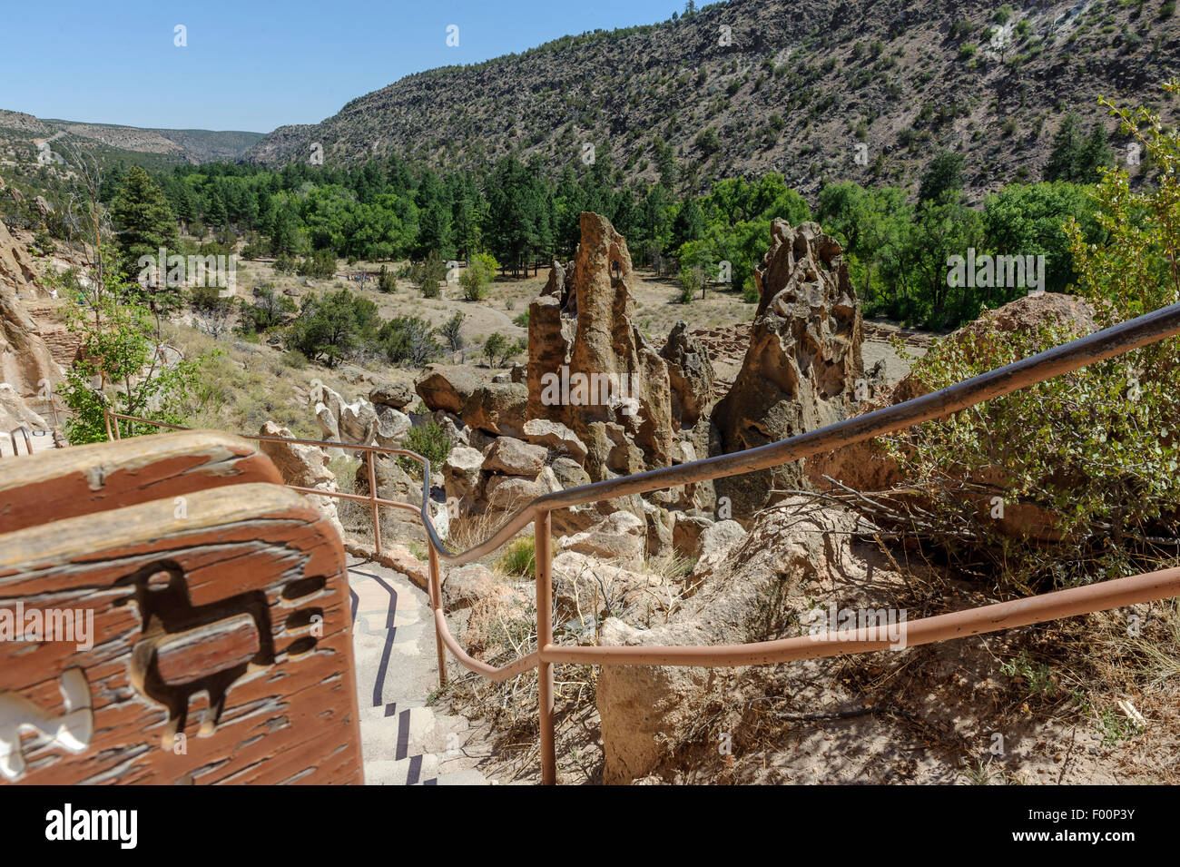 Bandelier National Monument. Los Alamos, Nouveau Mexique. USA Banque D'Images