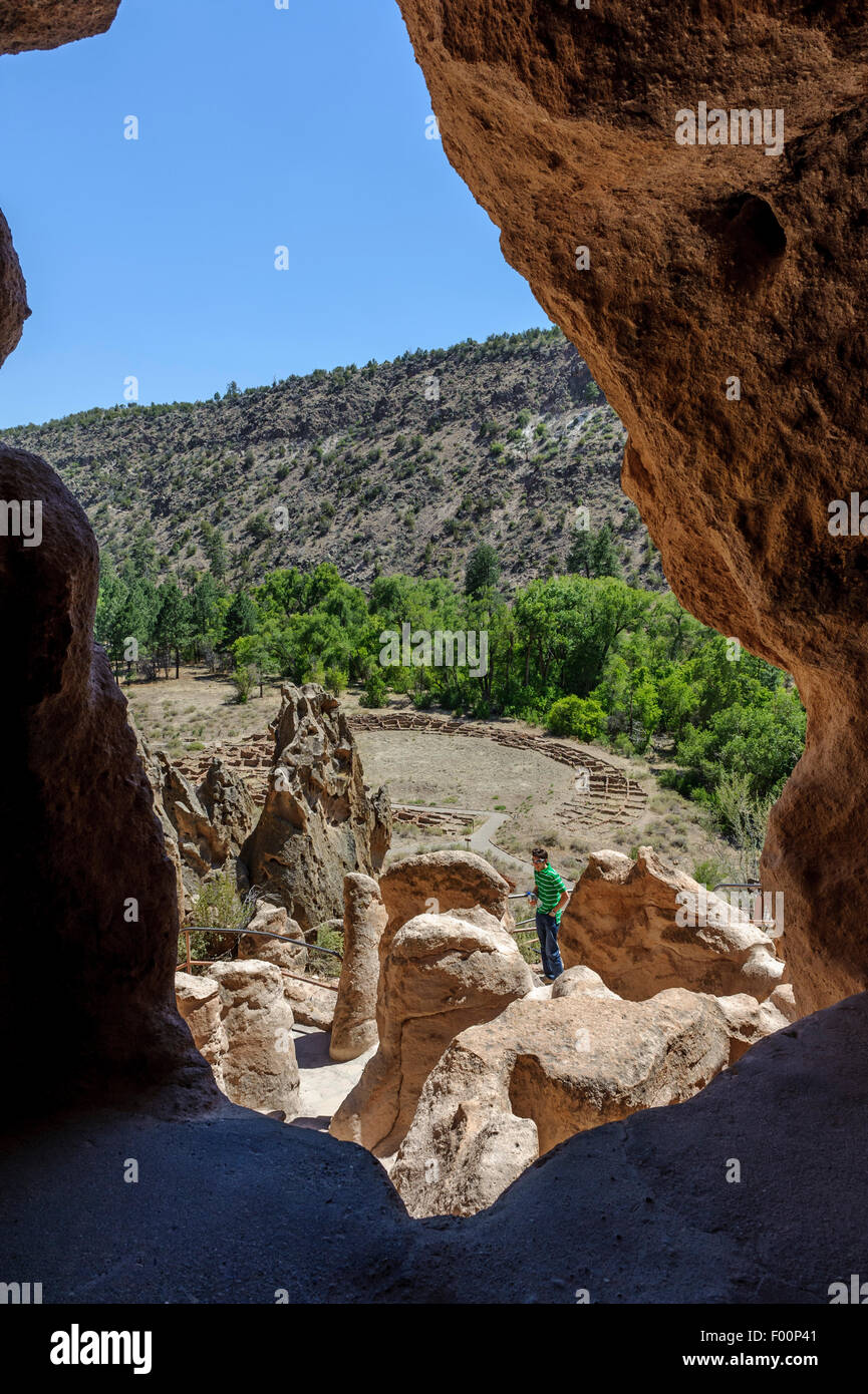 Bandelier National Monument. Los Alamos, Nouveau Mexique. USA Banque D'Images