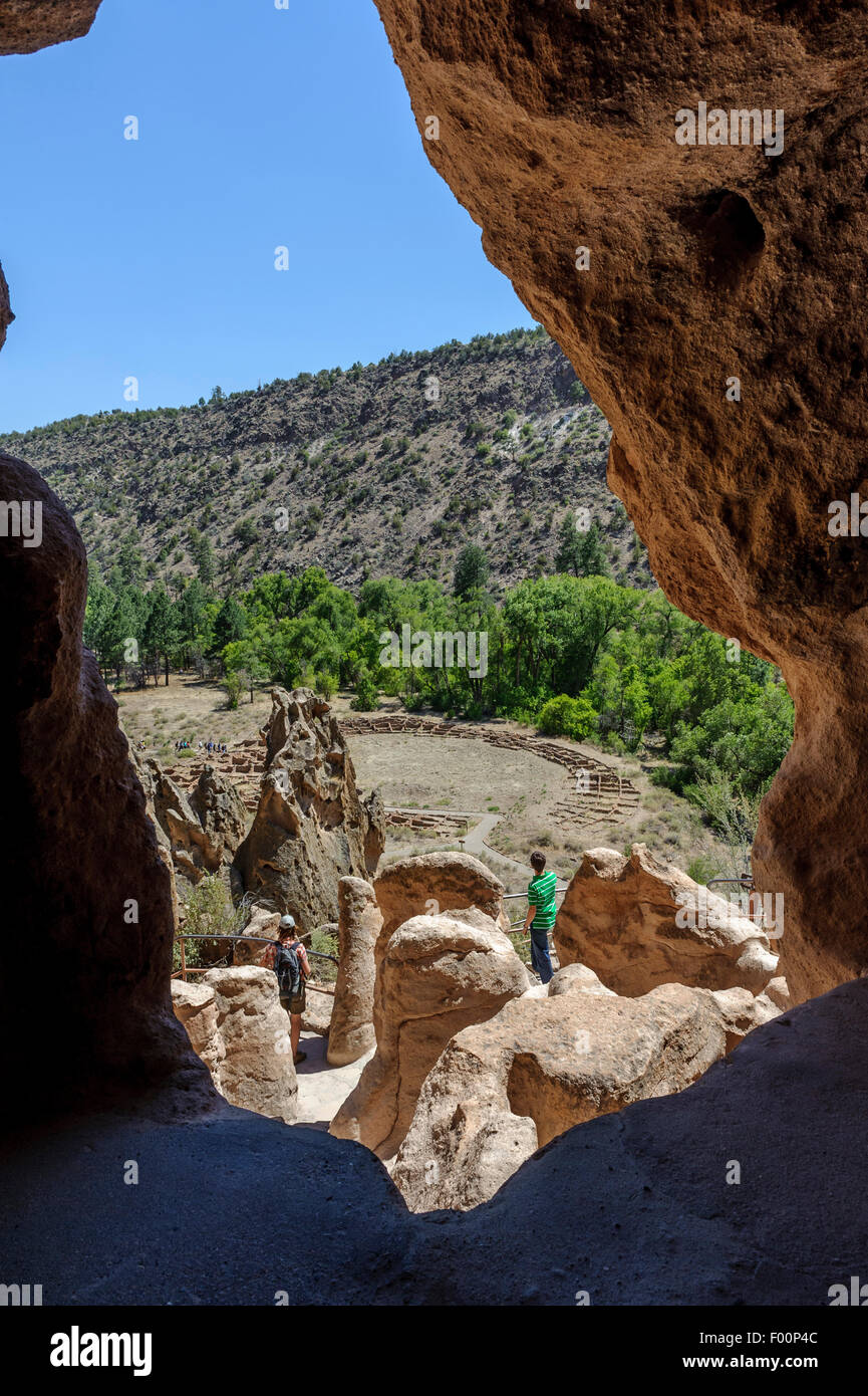 Bandelier National Monument. Los Alamos, Nouveau Mexique. USA Banque D'Images