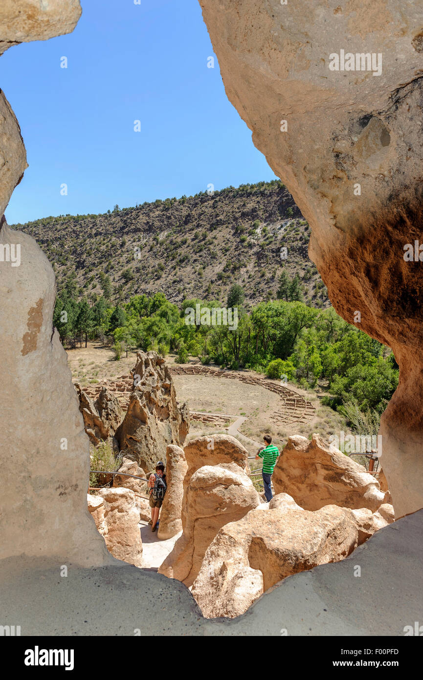 Bandelier National Monument. Los Alamos, Nouveau Mexique. USA Banque D'Images