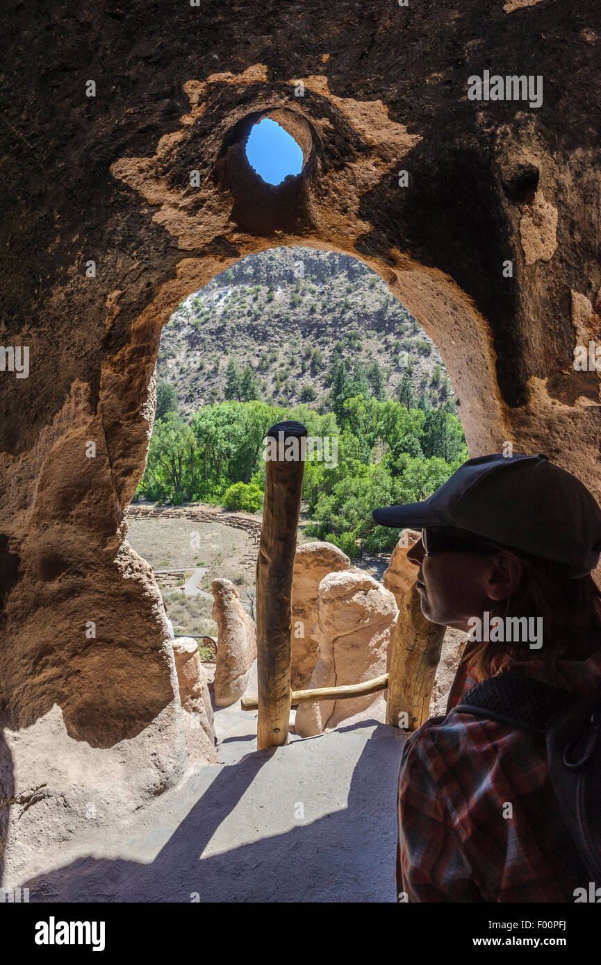 Bandelier National Monument. Los Alamos, Nouveau Mexique. USA Banque D'Images