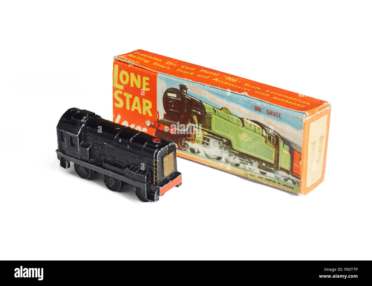 Lone Star petit train locomotive diesel et boîte d'origine Banque D'Images