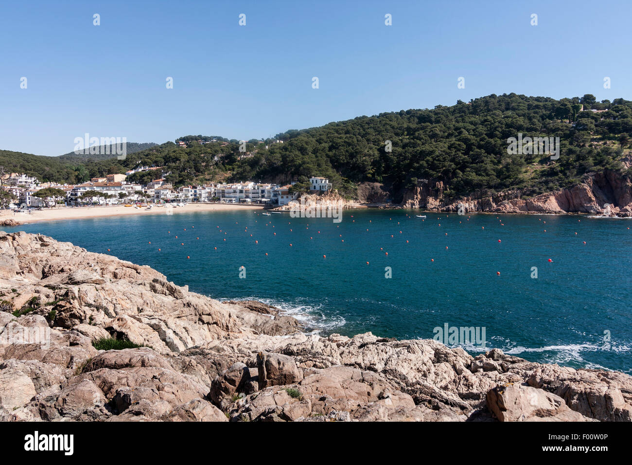 Baie de Tamariu, Palafrugell. Banque D'Images