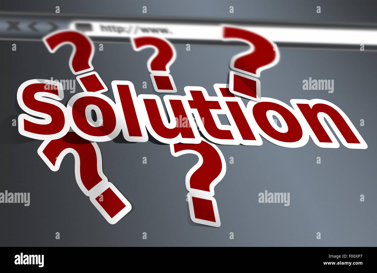 Concept Solution word en arrière-plan Banque D'Images