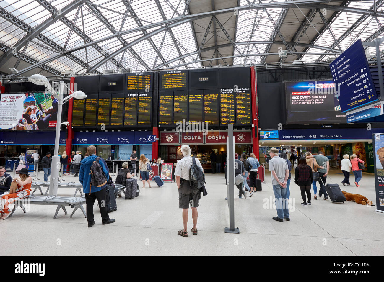 La gare de Liverpool Lime Street England UK Banque D'Images