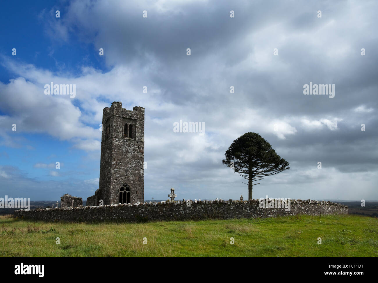 Friary église construite en 1512 par l'un des St Patrick's premier convertit, Slane Hill, comté de Meath, Irlande Banque D'Images