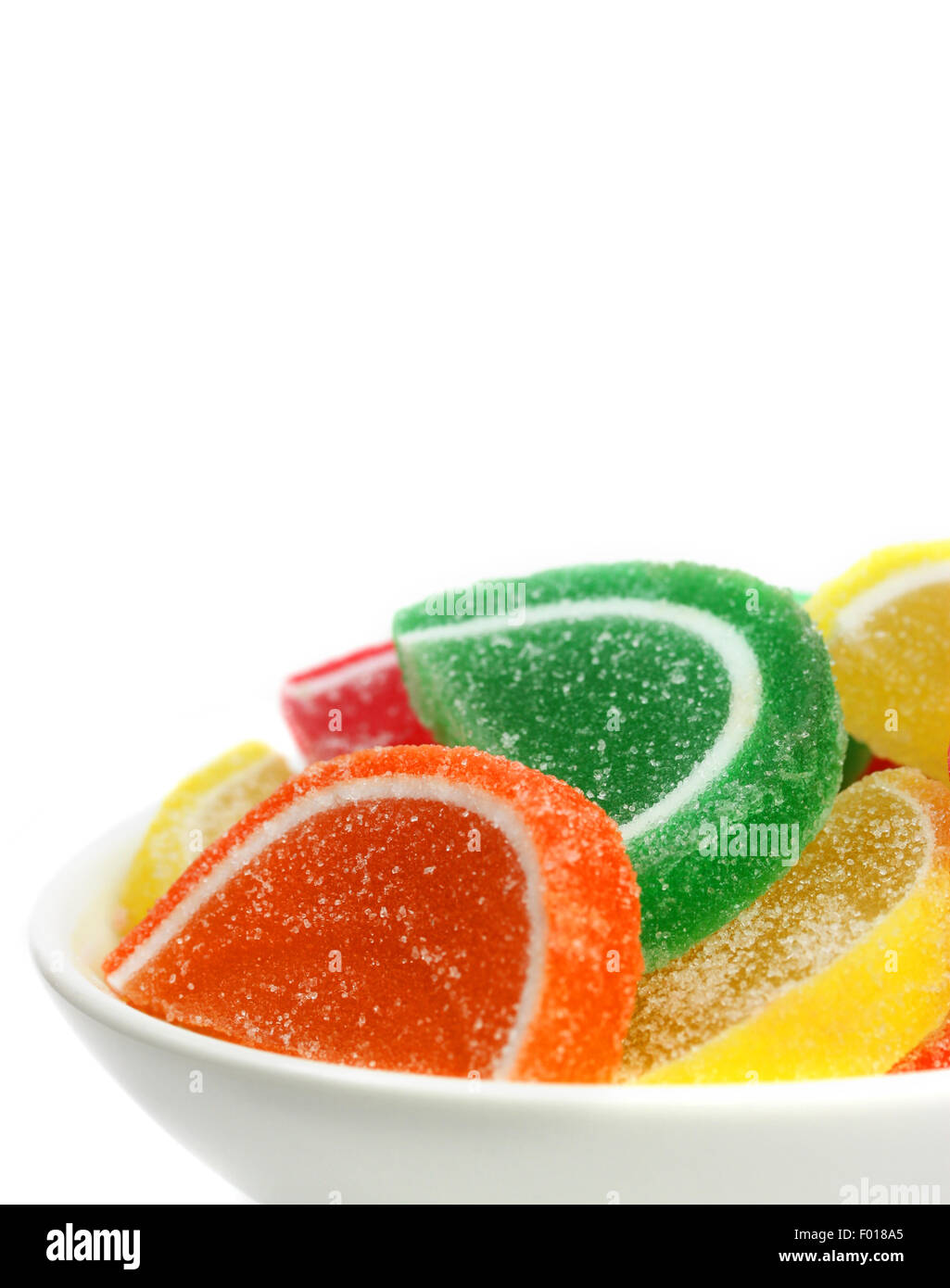 Soft dans un bol de bonbons colorés Banque D'Images