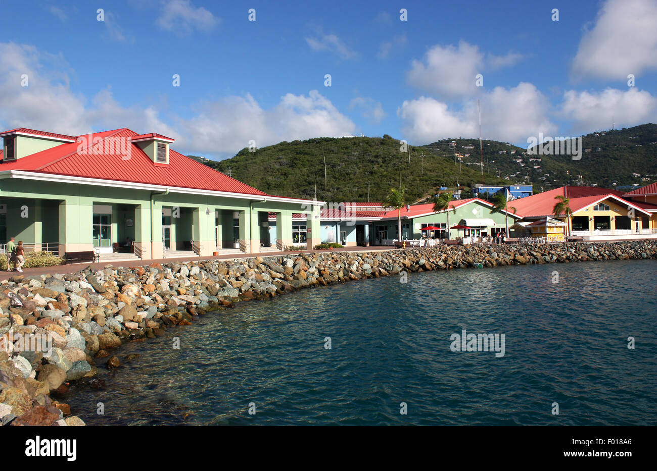 Les boutiques touristiques sur l'île des Caraïbes. Banque D'Images