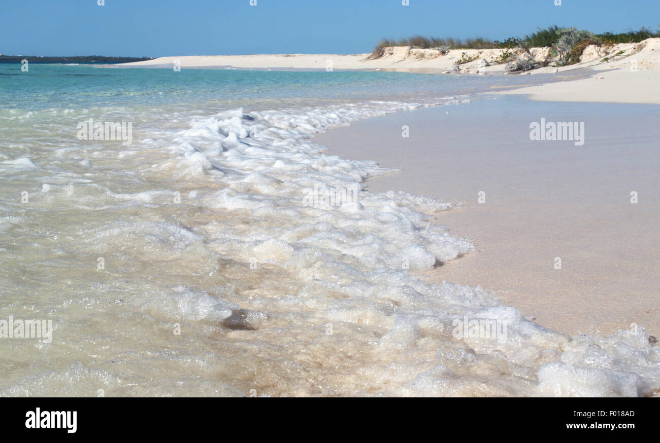 Les vagues des Caraïbes sur l'île Banque D'Images