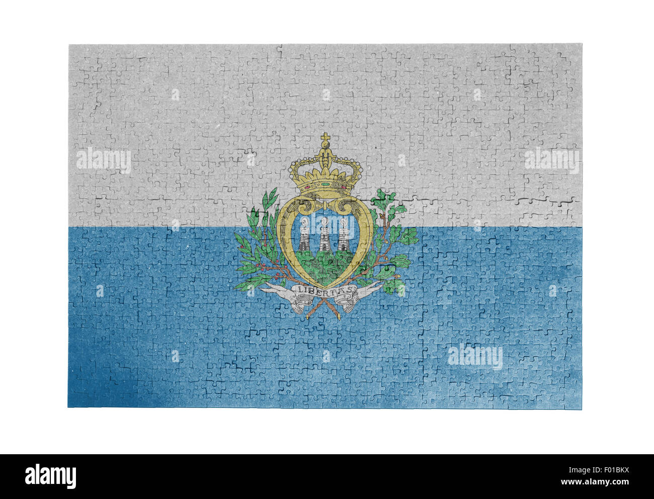 Grand puzzle de 1000 pièces - flag - San Marino Banque D'Images