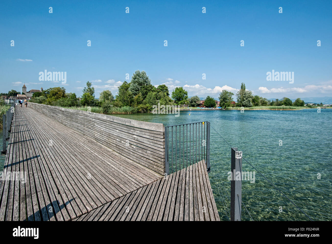 Rapperswil au lac de Zurich. Banque D'Images