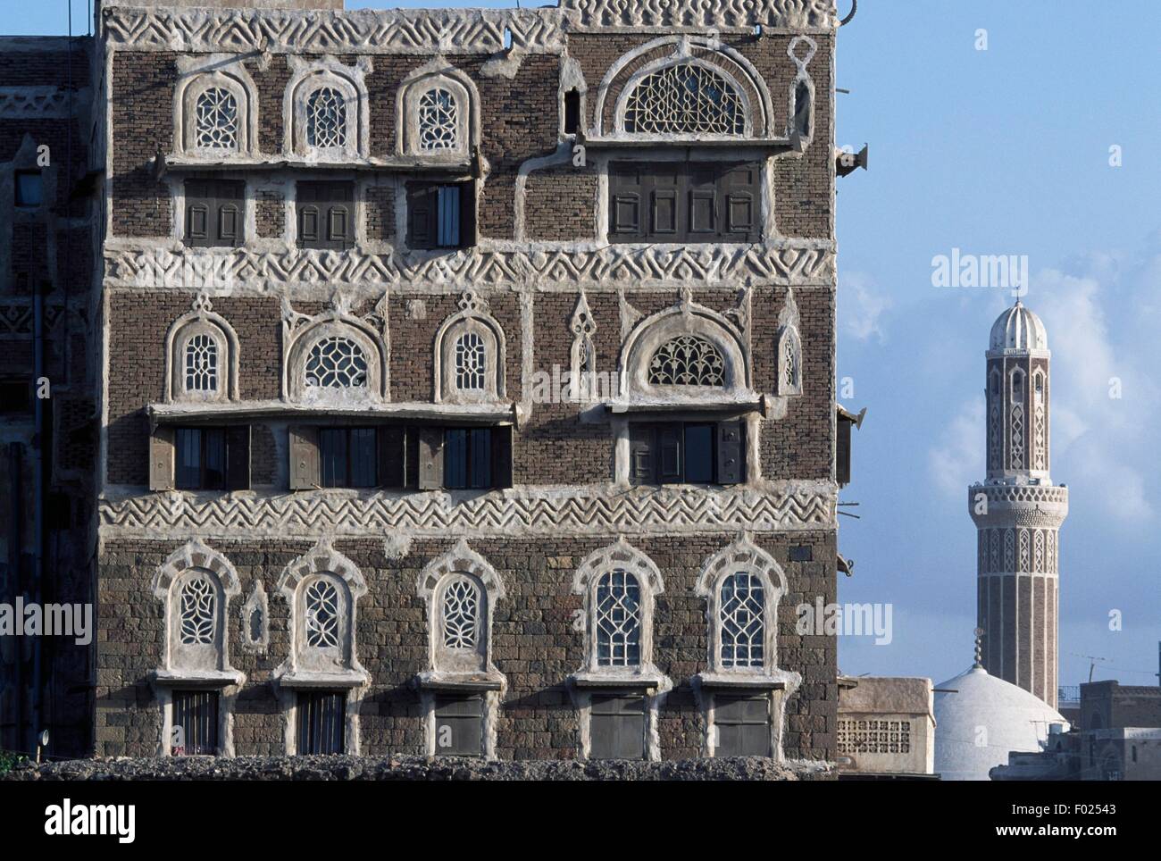 Dans la vieille ville de Sana'a' (Liste du patrimoine mondial de l'UNESCO, 1986), le Yémen. Banque D'Images