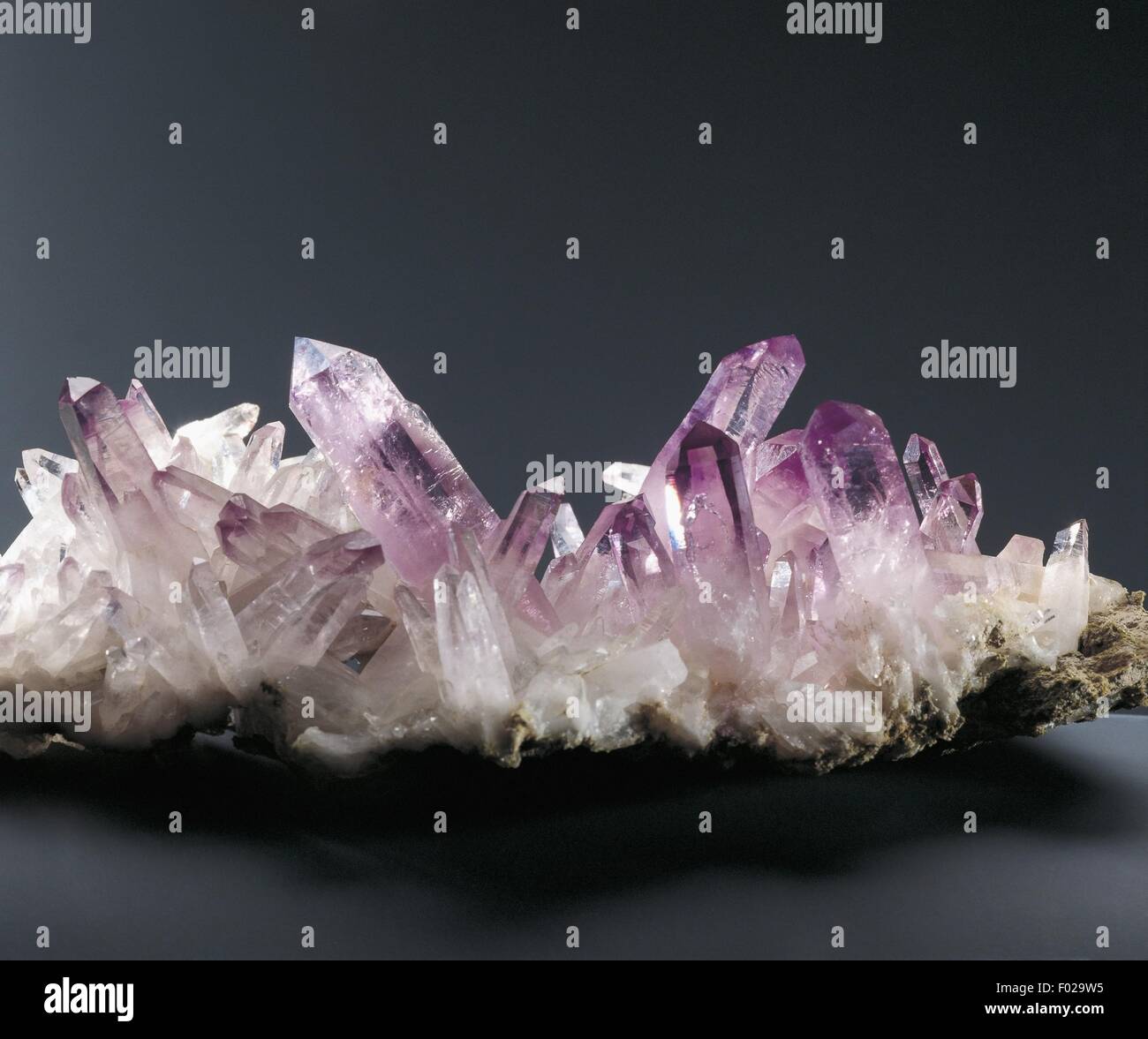 Minéraux : Améthyste (Variété de Quartz- oxyde de silicium) Banque D'Images