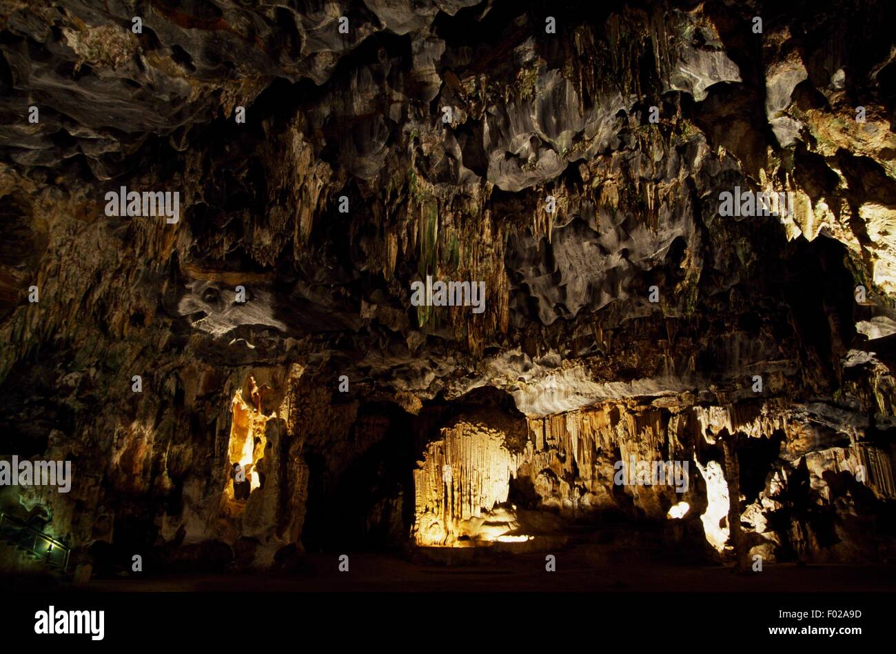 Formations de calcite, Cango Caves, Petit Karoo, Afrique du Sud. Banque D'Images