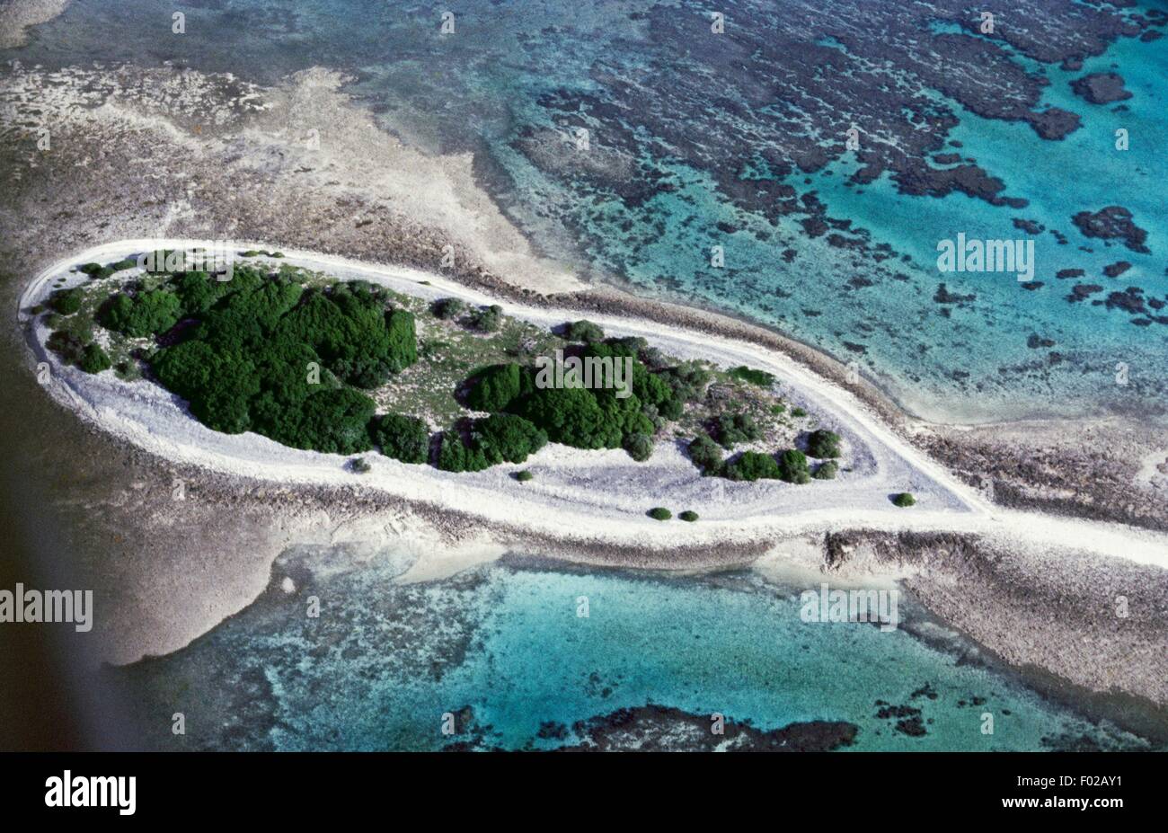 Île de la Grande Barrière de Corail (Liste du patrimoine mondial de l'UNESCO, 1981), Queensland, Australie. Vue aérienne. Banque D'Images