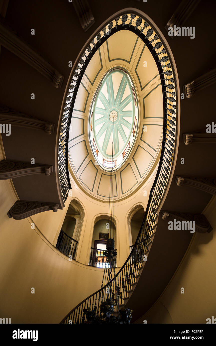 Dôme néoclassique et gallery, Elizabeth Bay House, Potts Point, Sydney, Australie Banque D'Images