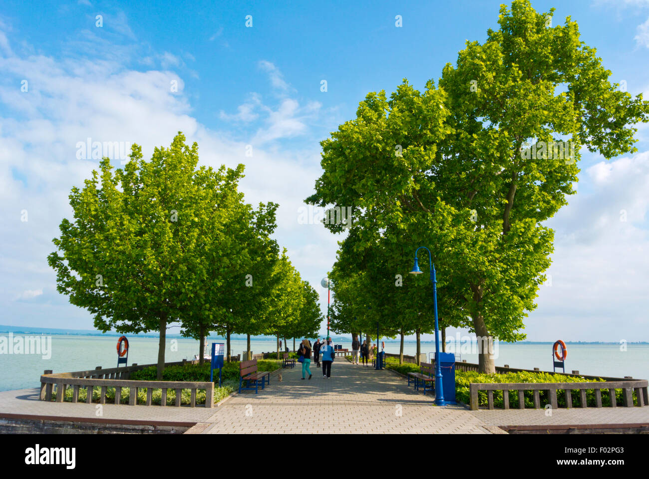 Pier, Revfulop, Lake Balaton, Hungary, Europe Banque D'Images