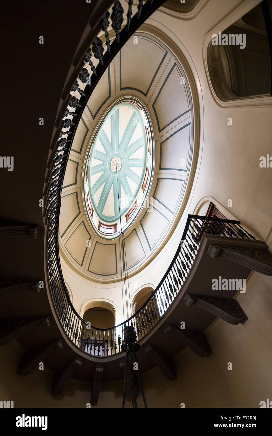 Dôme néoclassique et gallery, Elizabeth Bay House, Potts Point, Sydney, Australie Banque D'Images