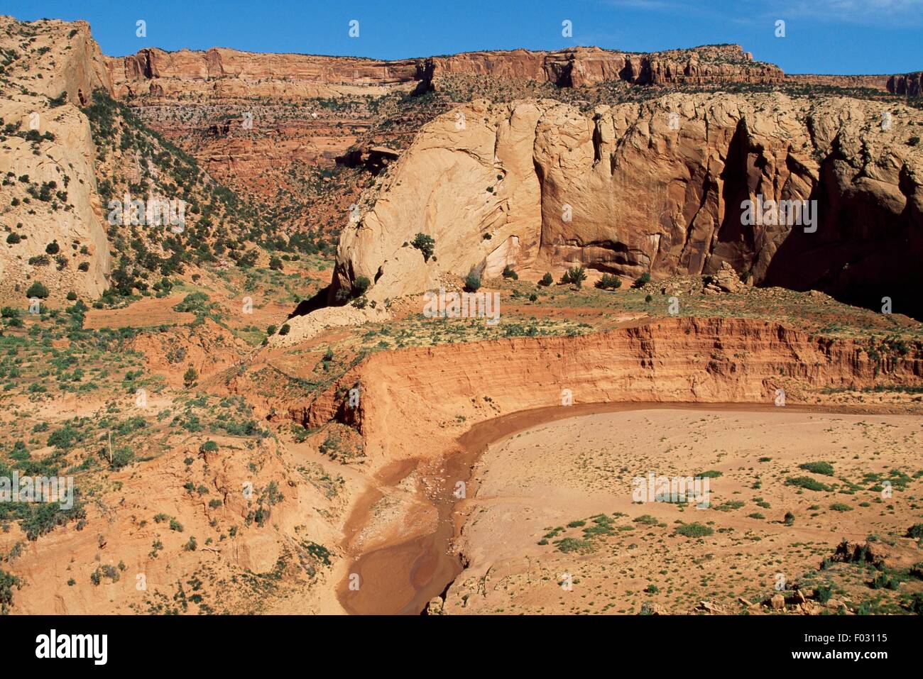 Lance de Mesa, Sainte-savine, Monument Valley, Arizona et l'Utah, États-Unis d'Amérique. Banque D'Images