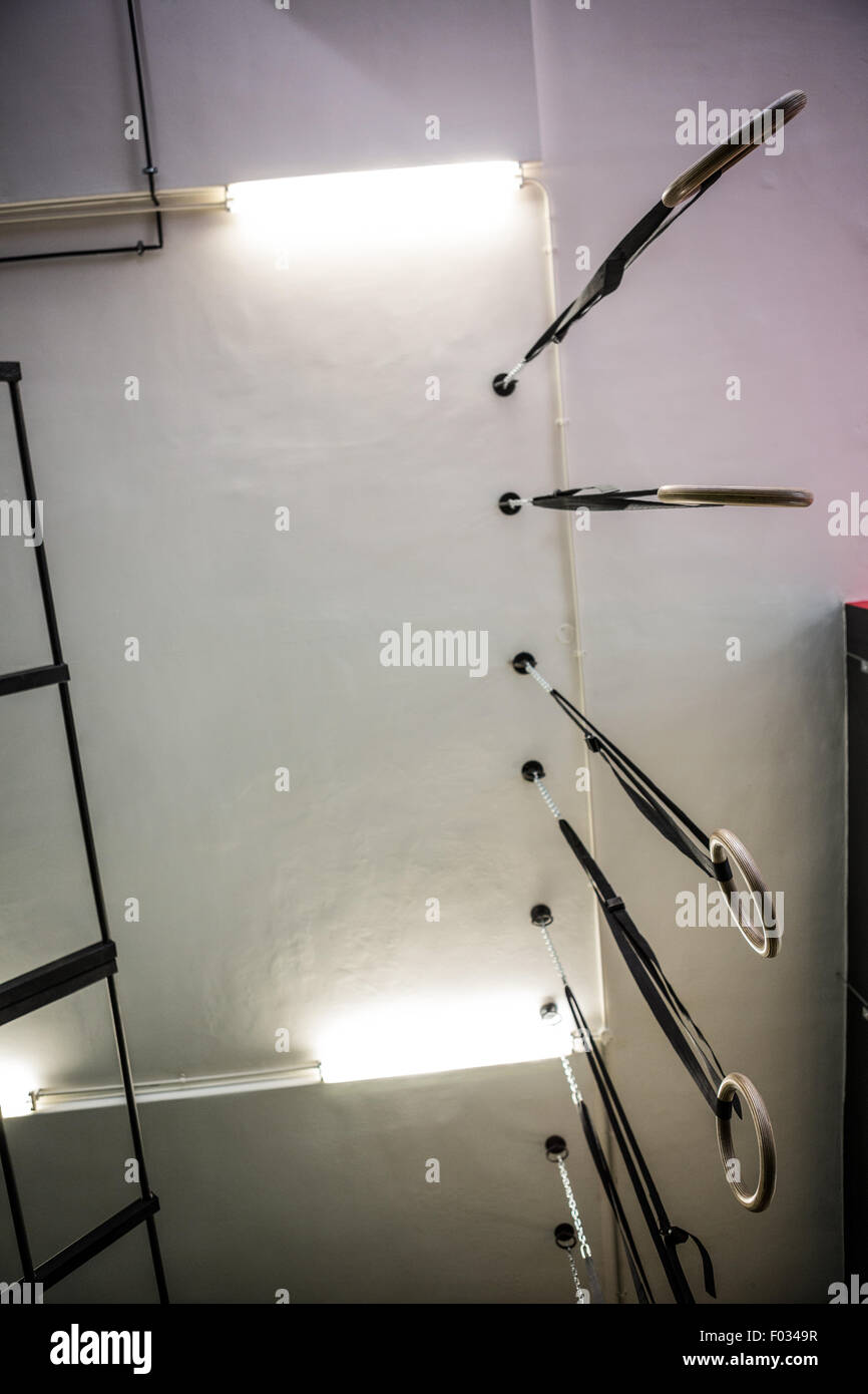 Anneaux de gymnastique Banque D'Images