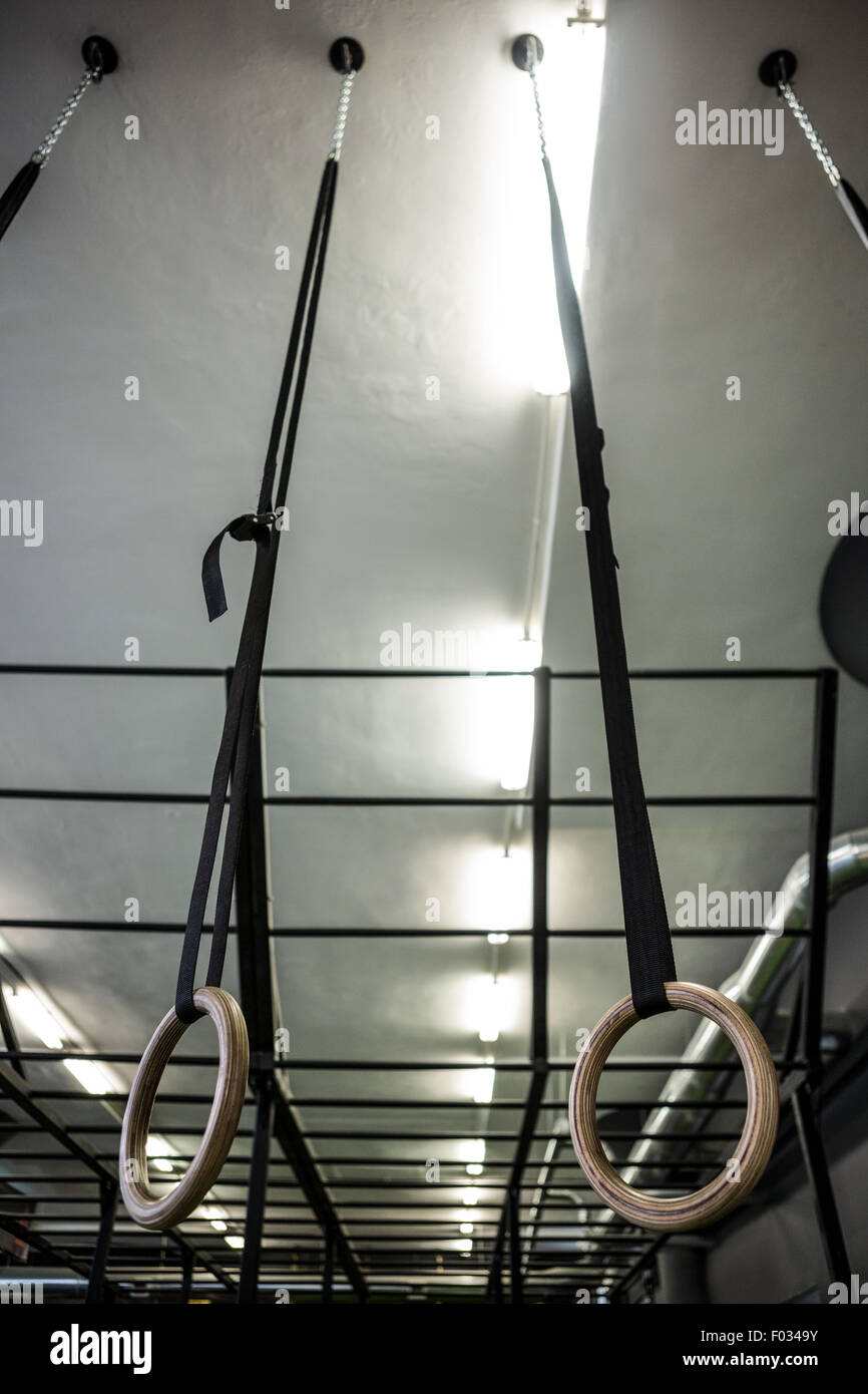 Anneaux de gymnastique Banque D'Images