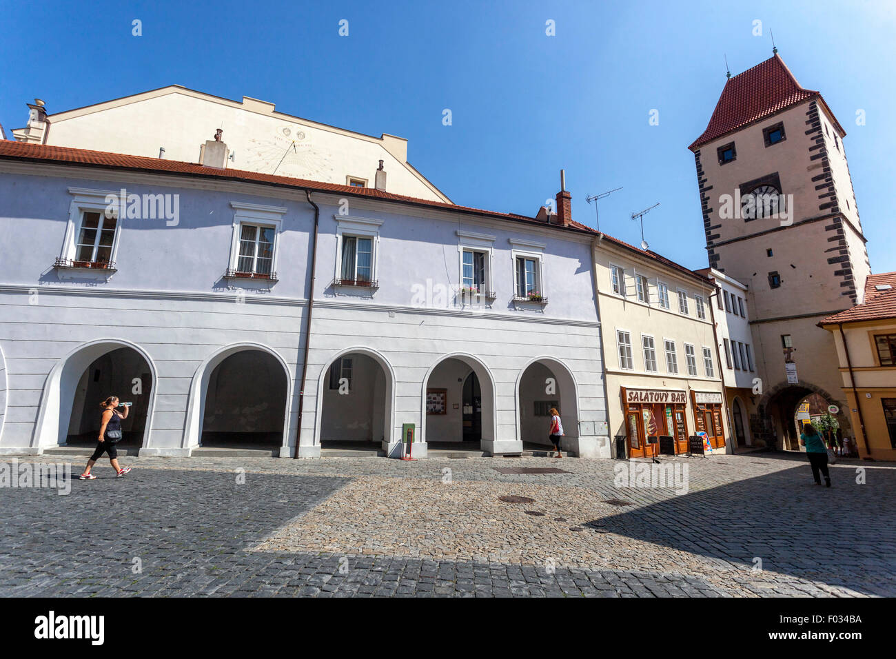 Prague Gate, Melnik, Central Bohemia, République Tchèque Banque D'Images