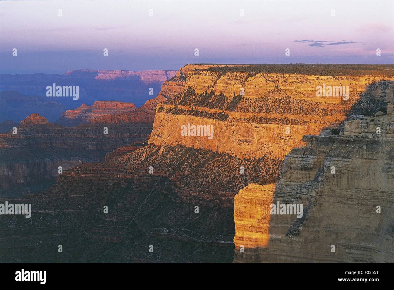 USA, Arizona, Grand Canyon National Park (Liste du patrimoine mondial de l'UNESCO, 1979). Point mère, sunrise Banque D'Images