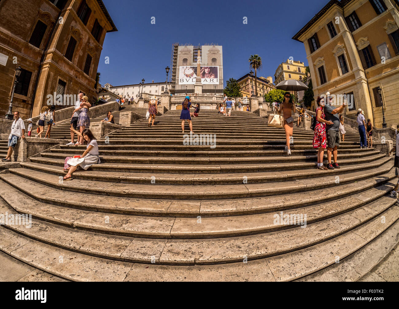 Capture d'objectif fisheye, Rome. Italie Banque D'Images