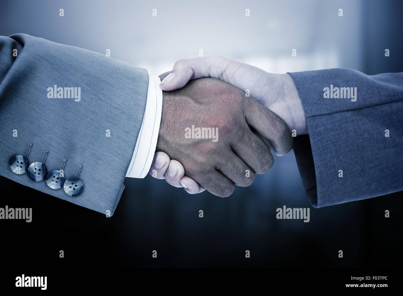 Composite image d'affaires autochtones les mains tremblantes Banque D'Images
