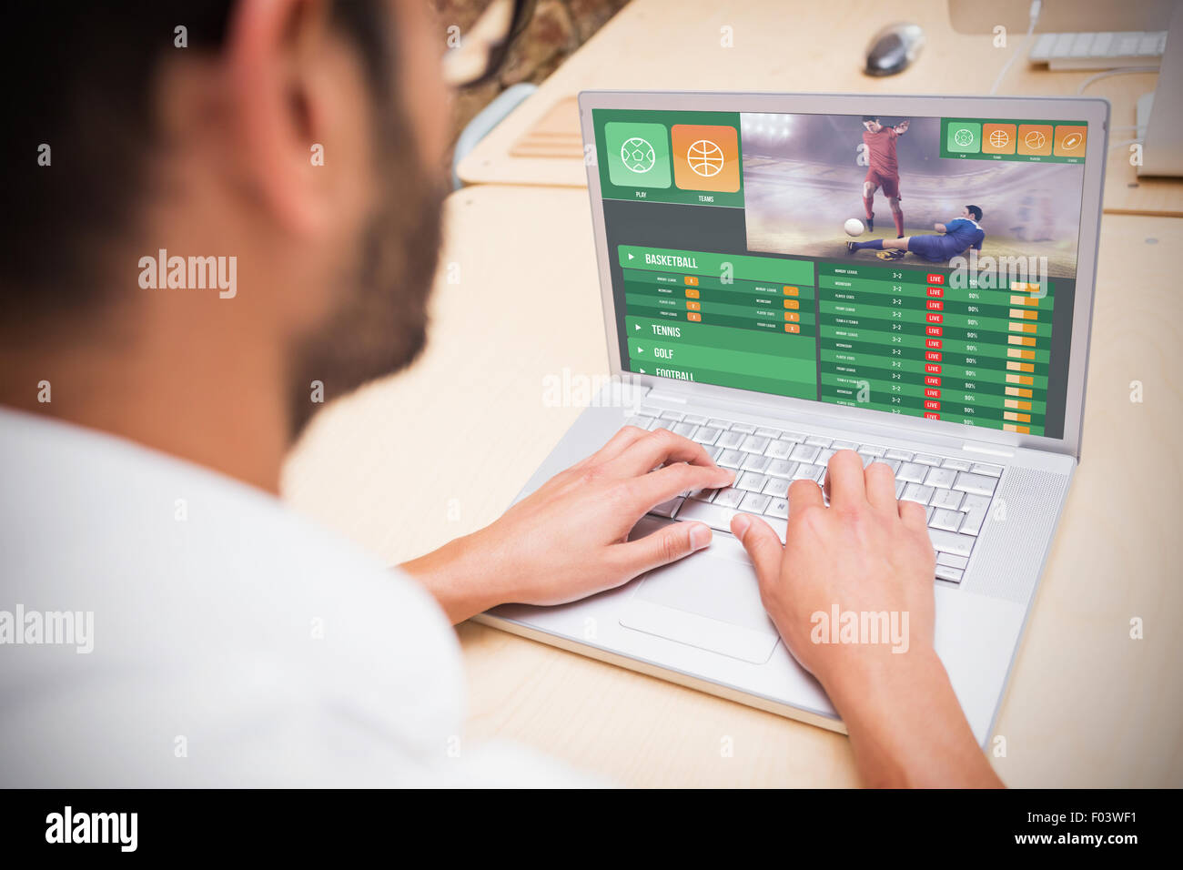 Image composite de l'écran de l'application de jeu Banque D'Images