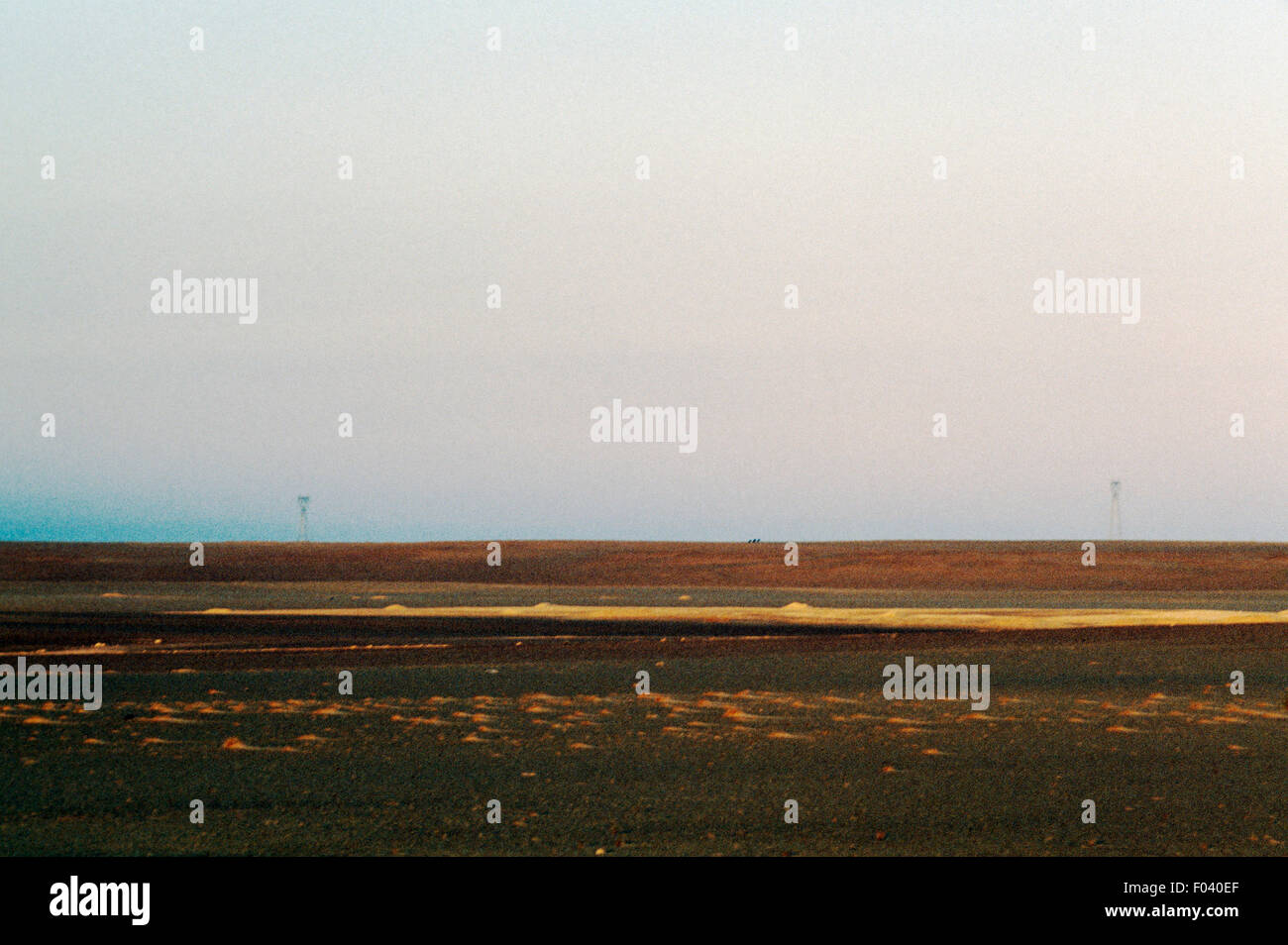 Paysage près de Touggourt, désert du Sahara, l'Algérie. Banque D'Images
