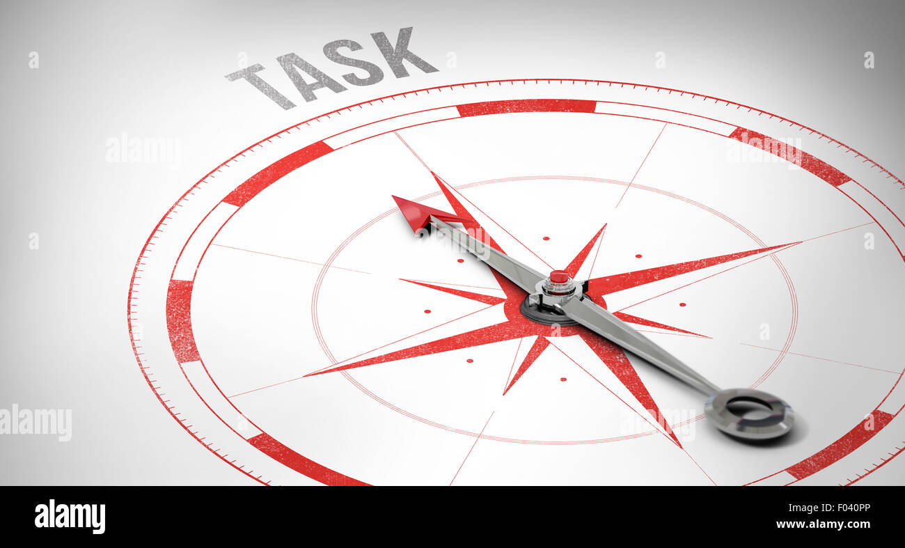 Tâche sur la flèche de la boussole Banque D'Images