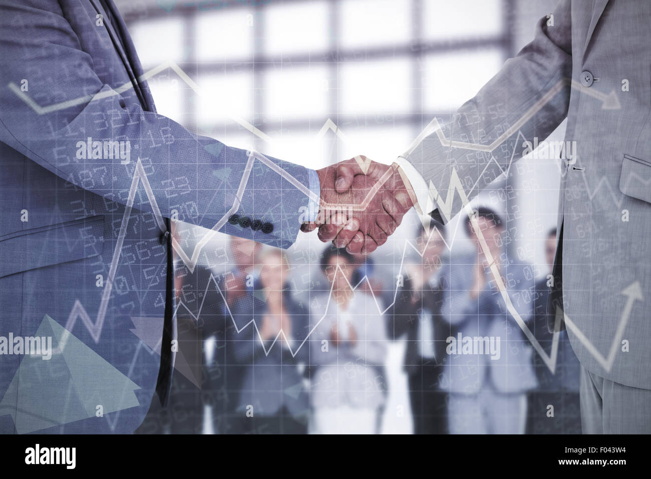 Composite image shaking hands Banque D'Images