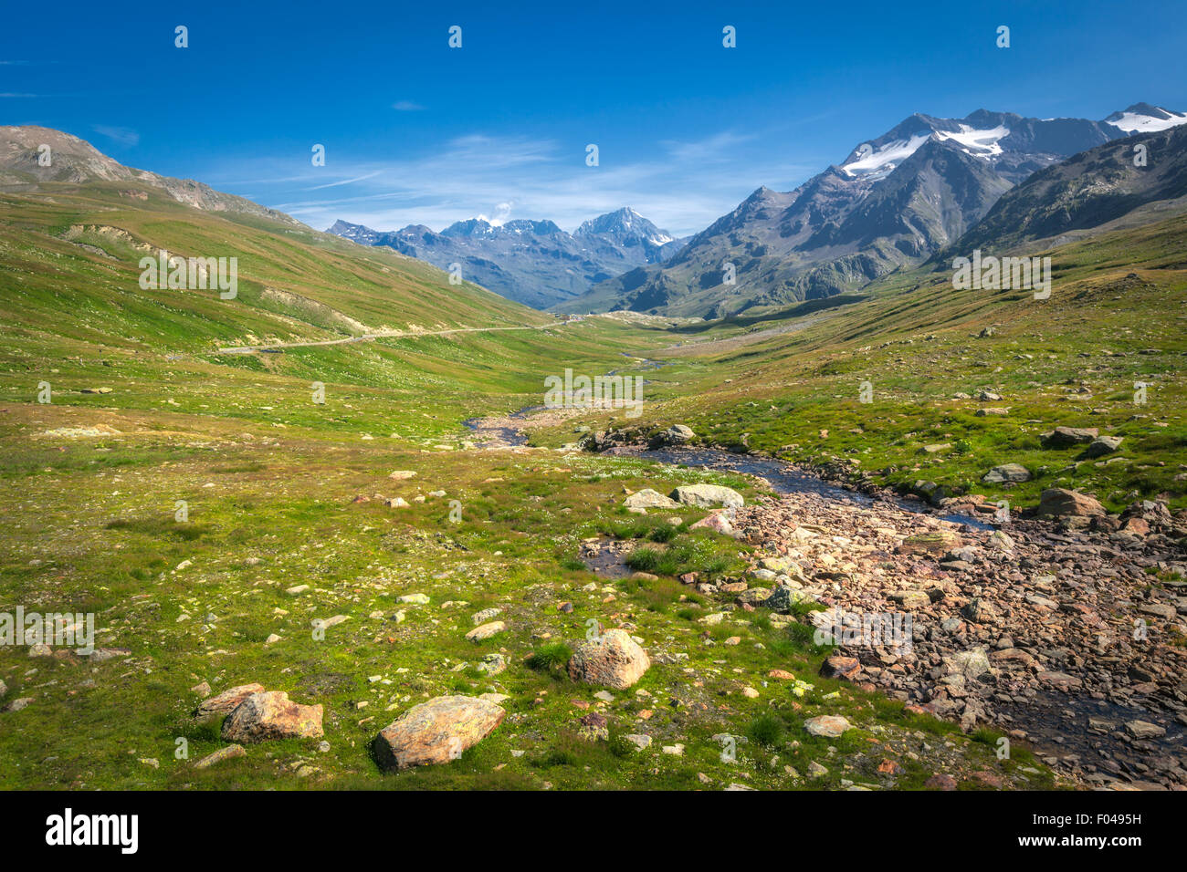 Le parc national de Stelvio, Gavia Pass, Valfurva, Alpes, Italie Banque D'Images