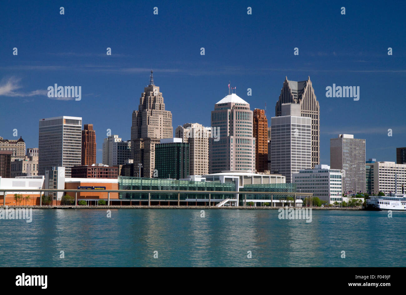 International Riverfront Detroit, Michigan, USA. Banque D'Images