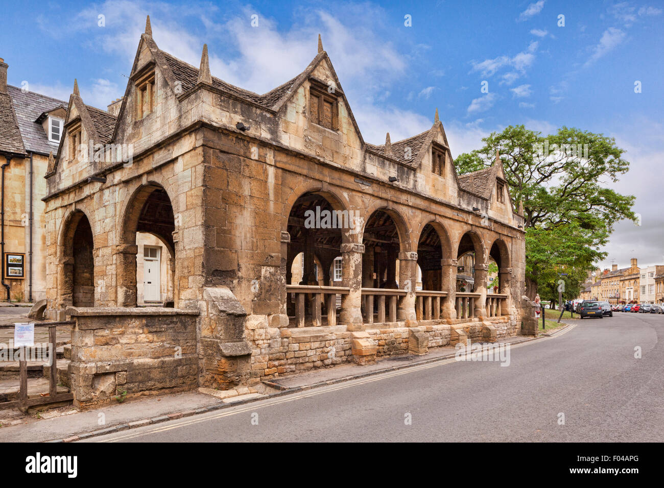 L'ancienne halle, Chipping Campden, Oxfordshire, Angleterre Banque D'Images