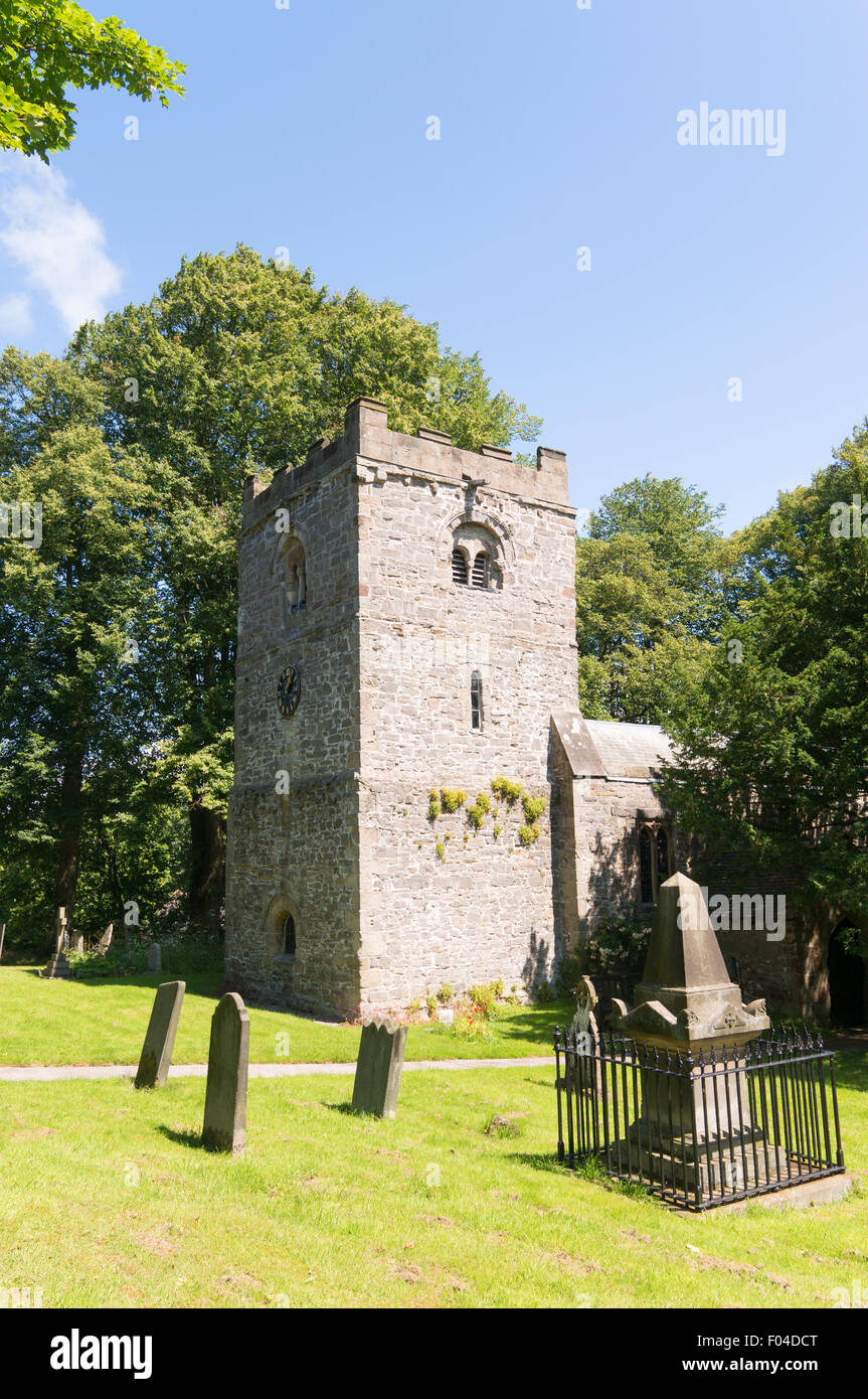 Église St Leonard's, Thorpe, Derbyshire, Angleterre, RU Banque D'Images