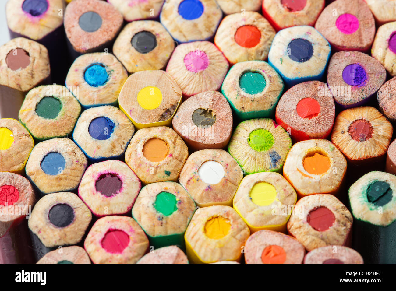 Crayons de couleur photo en gros plan Banque D'Images
