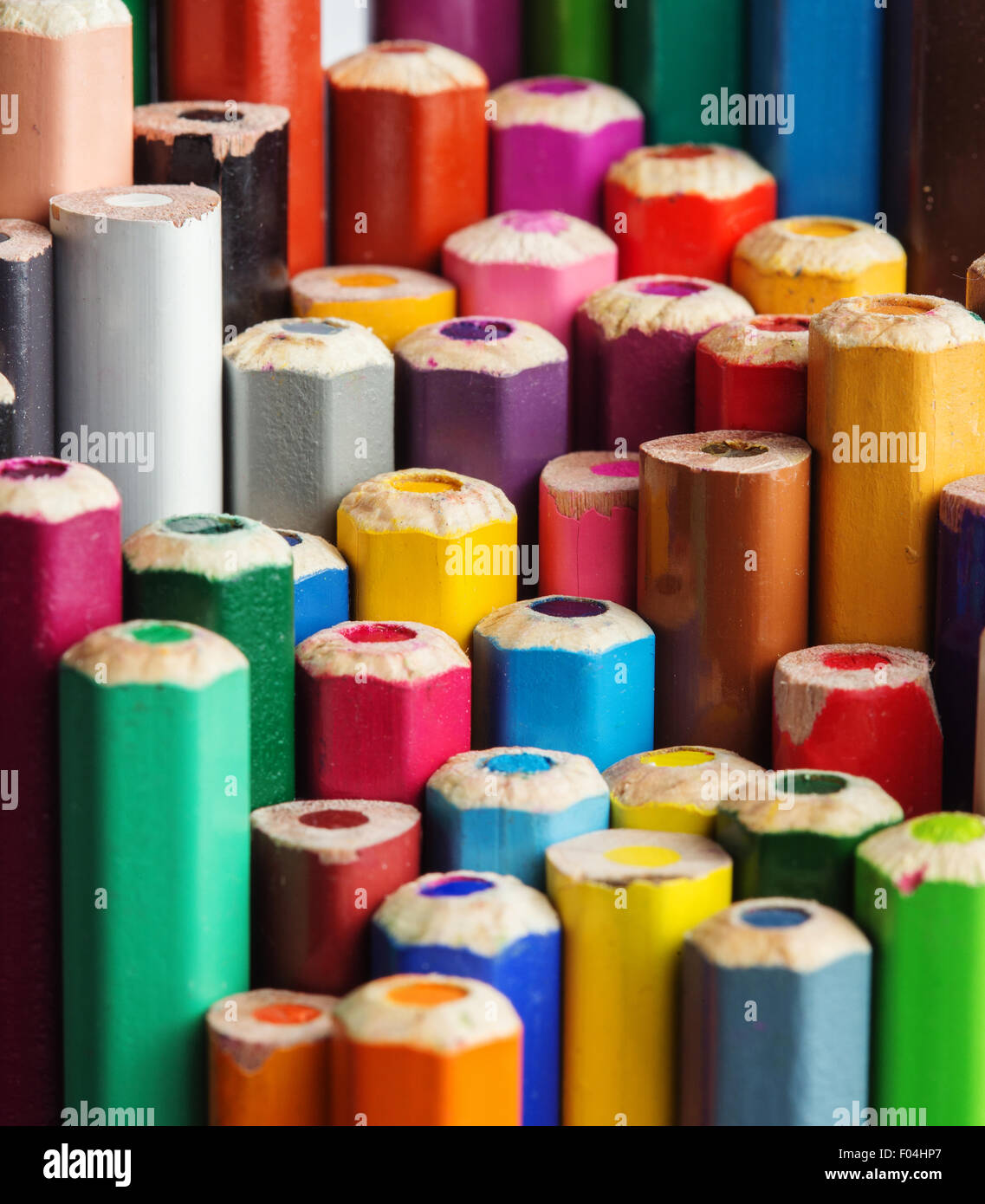 Crayons de couleur photo en gros plan Banque D'Images