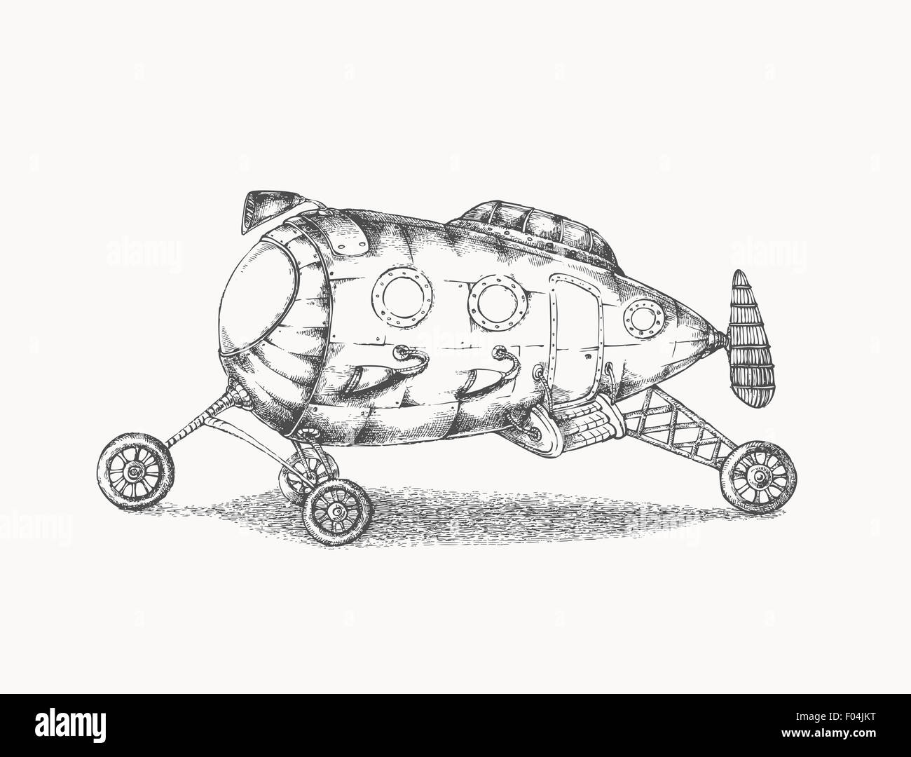 Appareil de transport - invention - dessin vintage Banque D'Images