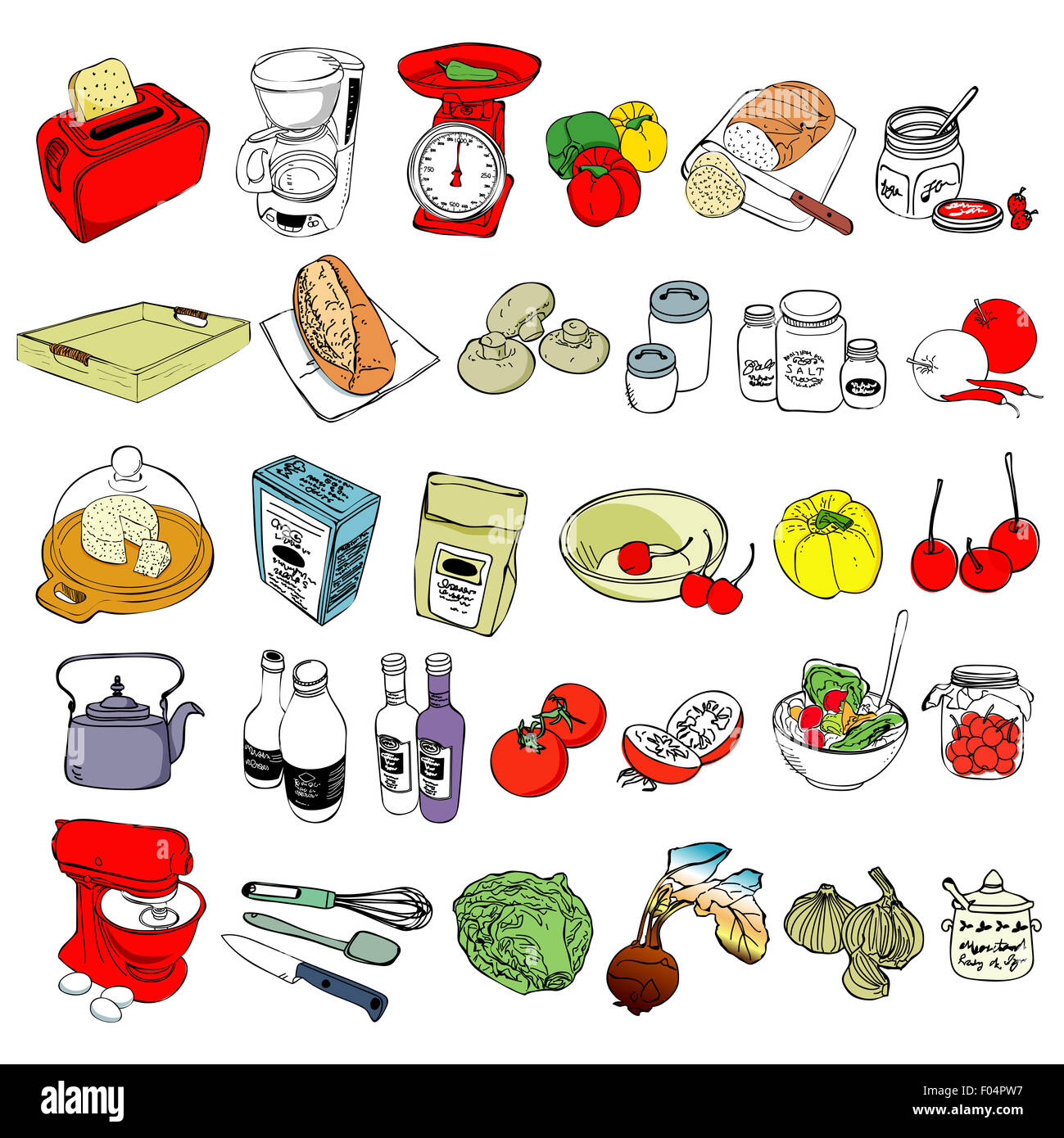 L'icône de cuisine vintage Banque D'Images